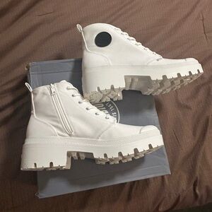 Palladium White Platform Boots